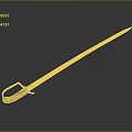 Classic Historical Sword With Golden Hilt And Silver Blade In Detailed Design