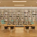 Book Art In Spacious Bookstore With Shelves And Displays