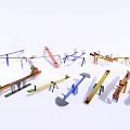 Colorful Outdoor Playground Equipment With Seesaws Slides And Climbing Structures