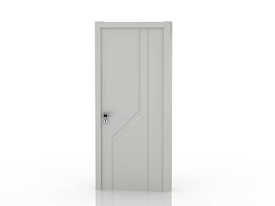Modern solid wood door interior door 3d model