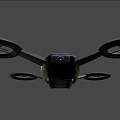 Modern Floating Drone With Four Propellers On Calm Water Surface