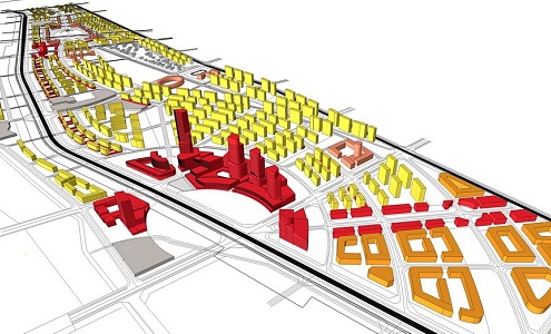 urban planning volume 3d model