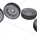 Modern tires Old tires 3d model