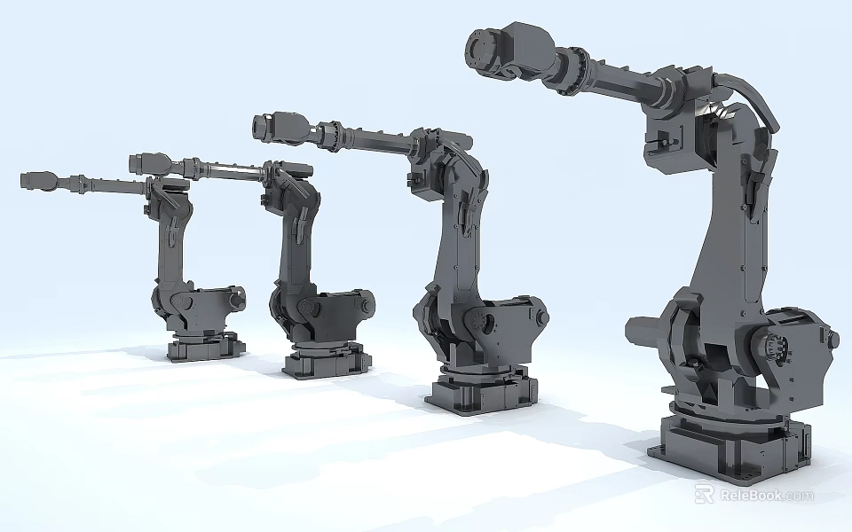 Industrial Equipment Robotic Arms For Efficient Automated Manufacturing Processes 3d model 