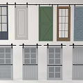 Different Colored Barn Doors With Various Designs Including Glass Panels And Patterns