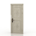 European-style interior door solid wood door 3d model