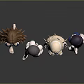 3D Rendered Game Movie Female Characters In Bikini With Different Hairstyles