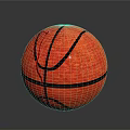 Red Basketball With Black Stripes Durable Rubber Material For Daily Sports Use