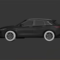 Infiniti Black SUV With Sleek Modern Exterior Design And White Wheels