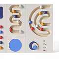 Sports Equipment Colorful Panel with Various Shapes Circles Bars and Spirals