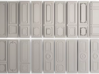 Various Decorative Wall Panels For Home Interior Design And Decoration 3d model