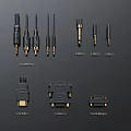 Hardware Tools Set Including HDMI 2.0 VGA Male Female Connectors With Various Interfaces