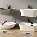 Modern Gray And White Bathtubs Sleek Design Wall Mounted And Freestanding Bathroom Faucets