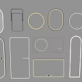 Various Shaped Modern Mirrors With LED Lights For Home Interior Design