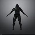 Futuristic Warrior Character In Advanced Armored Suit With Helmet Design