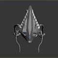 Mechanical Game Movie Character With Slender Metallic Legs And Blue Crystalline Head Design