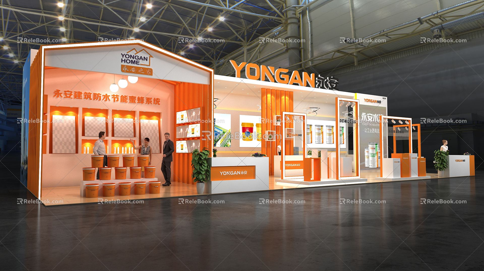 Modern Exhibition Hall Booth 3d model