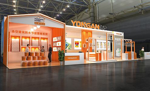 Modern Exhibition Hall Booth 3d model