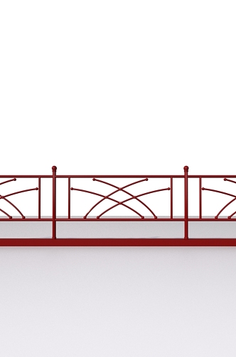 Guardrail railing fence wrought iron railing 3D model 3d model