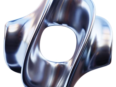 Industrial Equipment Metal Component With Smooth Curved Surface And Central Hole 3d model