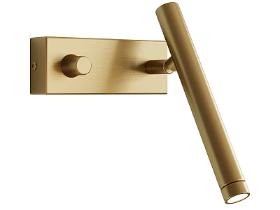 Modern Golden Wall Light With Sleek Design And Knob Switch 3d model
