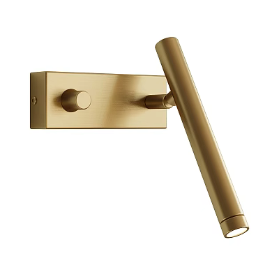 Modern Golden Wall Light With Sleek Design And Knob Switch 3d model