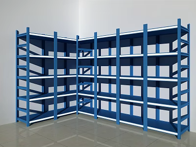 Modern shelf storage shelf 3d model