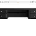 Black Modern Desk with Drawers and Stylish Design for Home Office Use