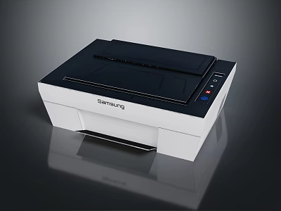 Samsung Compact Black White Printer With Control Panel For Home And Office Use 3d model