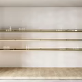 Sleek Modern Wall Mounted Wine Rack With Metal Shelves And Glassware