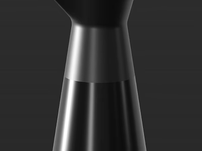 Modern Elegant Black Dinnerware Set With Smooth Surface And Minimalist Design 3d model