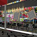 Bar Interior Design With Counter Stools Wine Racks Tables And Colorful Decor