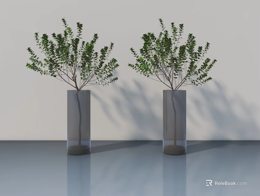 Modern Hinged Door Design For Interior Space With Smooth Surface And Metal Handle 3d model