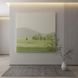 modern landscape painting decorative painting 3d model