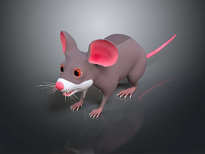 Mouse Wizard Mouse Warlock Cartoon Mouse Animation Mouse Animation Mouse Cartoon Character Cartoon Animal 3d model