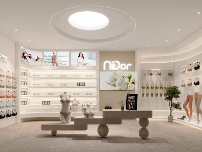 Modern underwear store showroom 3d model