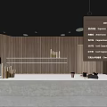 Modern Coffee Shop Interior With Wooden Walls Counter And Menu Board