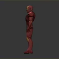 Iron Man Game And Movie Character With Red Gold Armor Blue Energy Core Standing