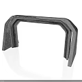 Durable Industrial Metal Arched Frame Structure With Textured Surface And Supports