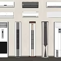 Modern Air Conditioner Fan Collection With Wall Mounted And Floor Standing Models