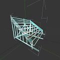 Metal Frame Wooden Steps Structure With Black Background For Indoor Stairs