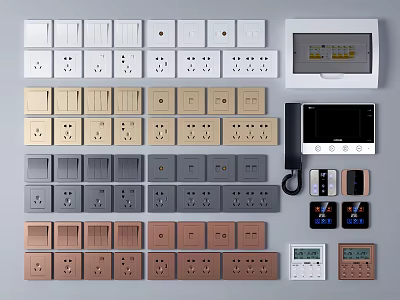 Modern Switch Socket Panel 3d model