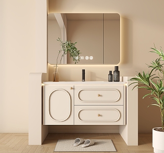 French Bathroom Cabinet 3d model