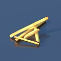 Golden Crispy French Fries Close Up View On Blue Background