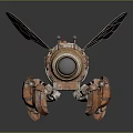 mechanical insect mechanical fly machine insect machine bee cartoon bee 3d model