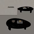 Coffee Table Marble Coffee Table Simple Coffee Table Decorations poliform 3d model