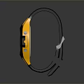 Yellow And Black Digital Wristwatch With Sporty Design And Clear Digital