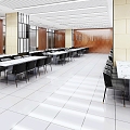 Food City Restaurant Canteen 3d model