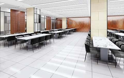 Food City Restaurant Canteen 3d model