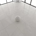 Light Gray Large Format Floor Tiles In Bright Spacious Room 3d model
